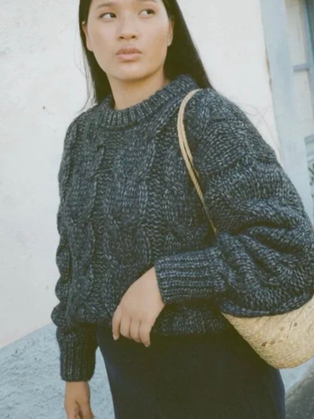 ISO Esme Cable Crew in charcoal